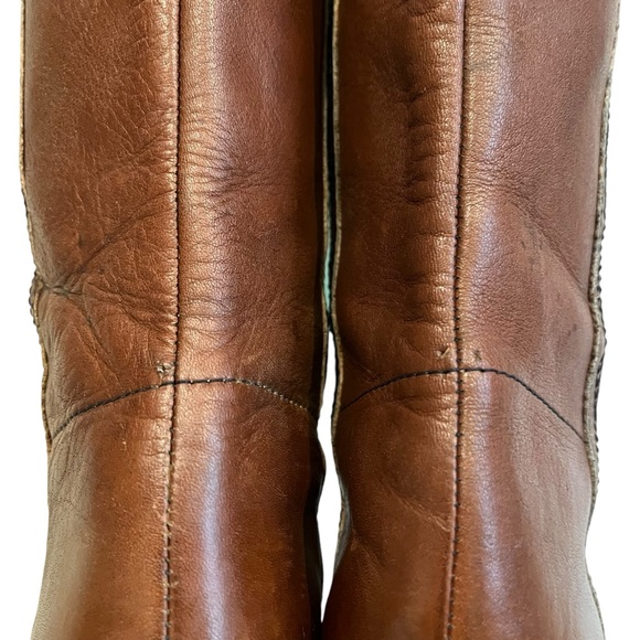 Chandlers 70’s Vintage Leather Knee High Boots Lace Up Granny Boots - Picture 16 of 16